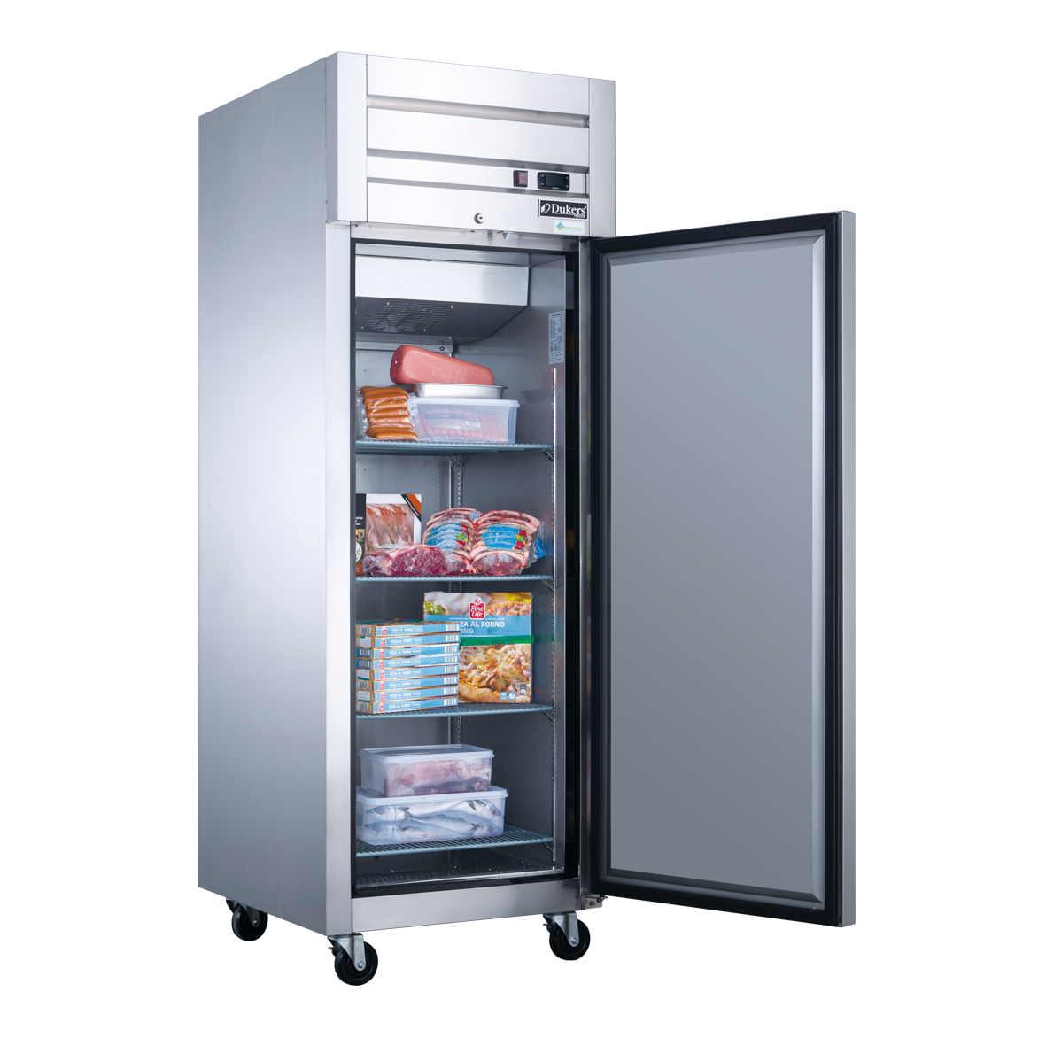 D28AF Commercial Single Door Top Mount Freezer in Stainless Steel