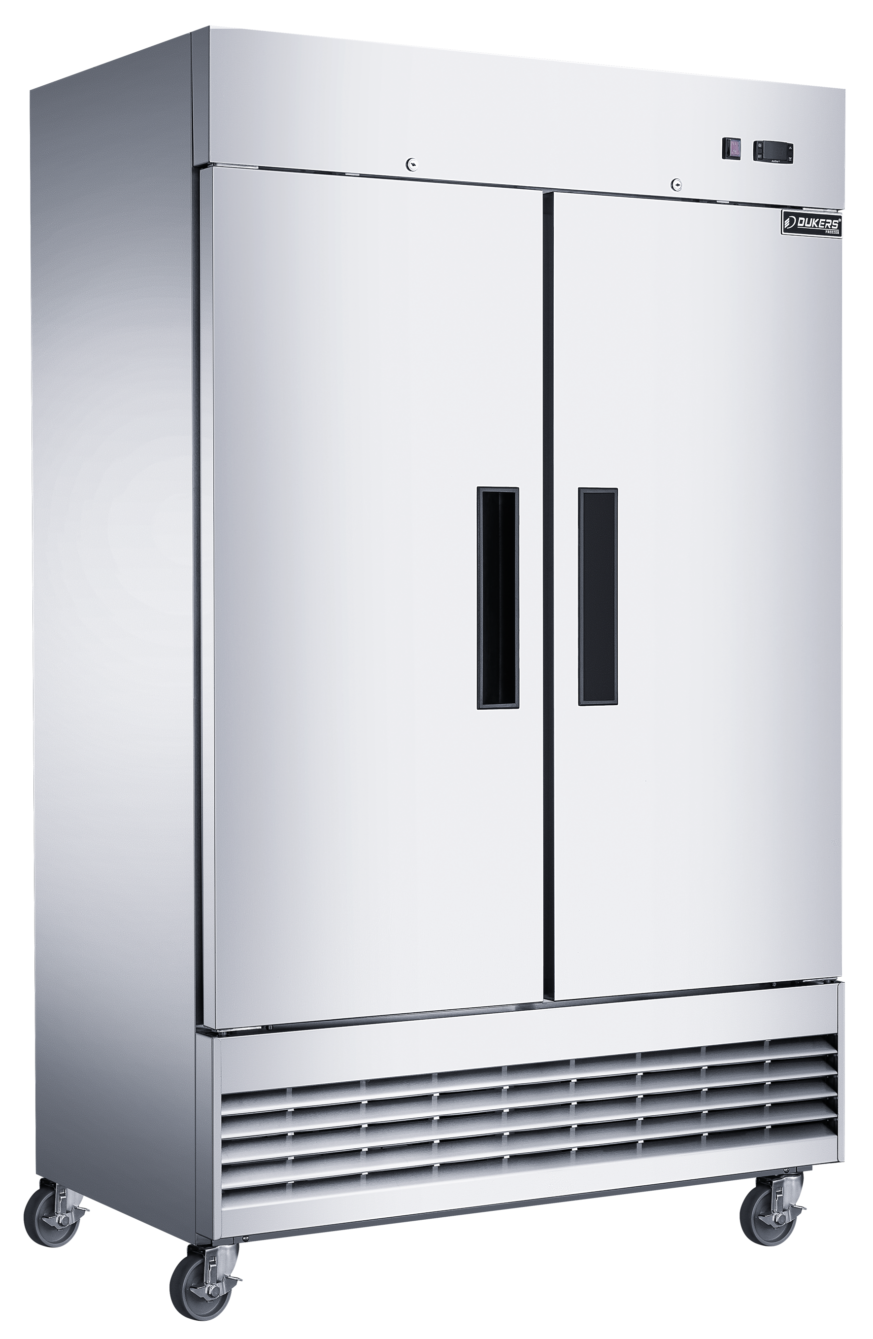 D47ER Compact 2-Door Commercial Refrigerator in Stainless Steel