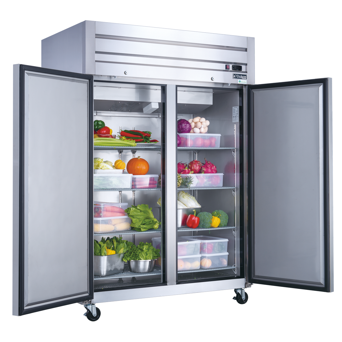 D55AR Commercial 2-Door Top Mount Refrigerator in Stainless Steel