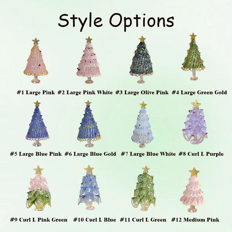 Glass Tree Ornament - Desktop Decoration