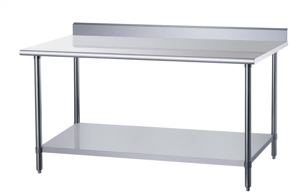 DCSTW-3048B Stainless Steel Work Table with Backsplash - 48 in. Wide