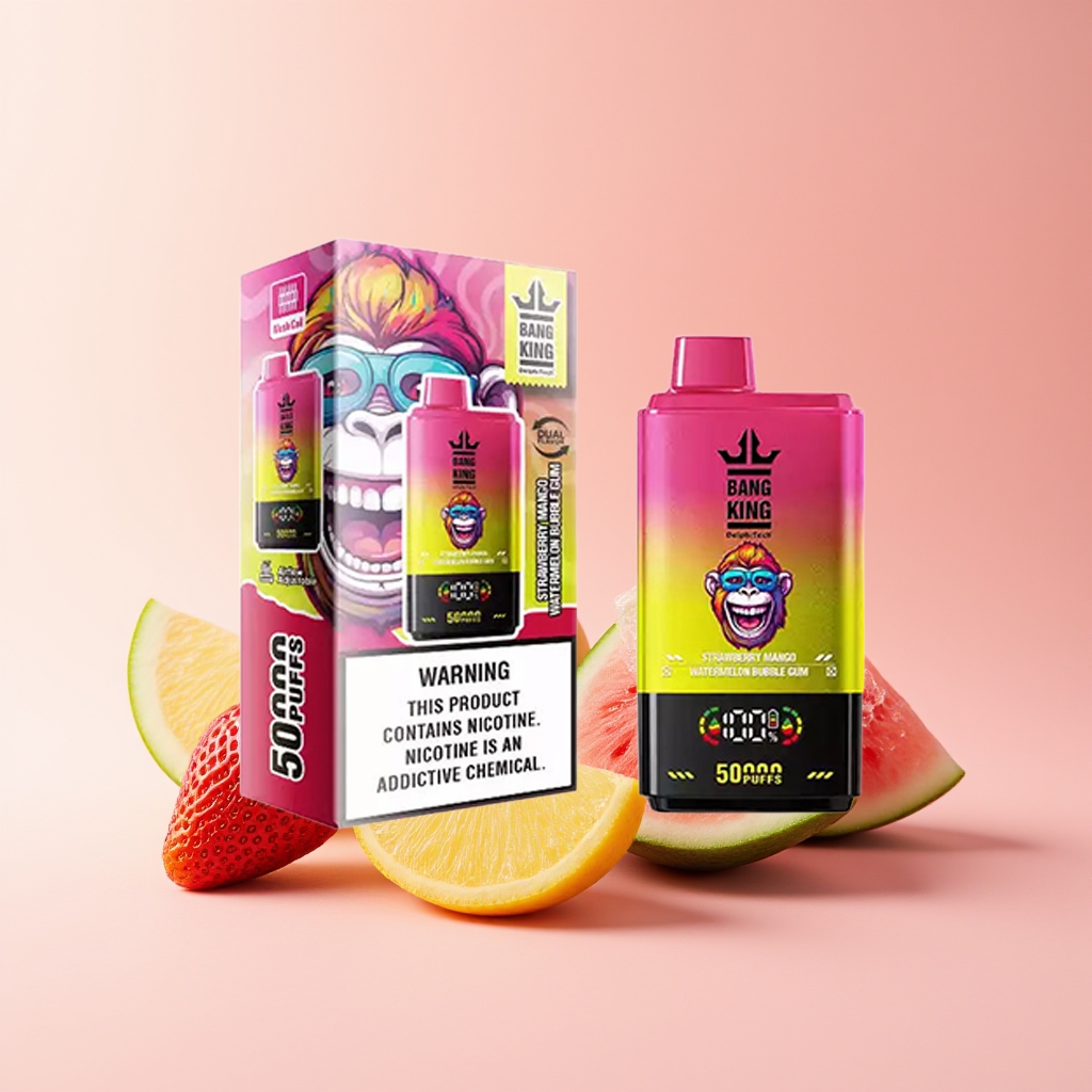 BANGKING 50000 DSK042 PUFFS STRAWBERRY MANGO-WATERMELON BUBBLE GUM