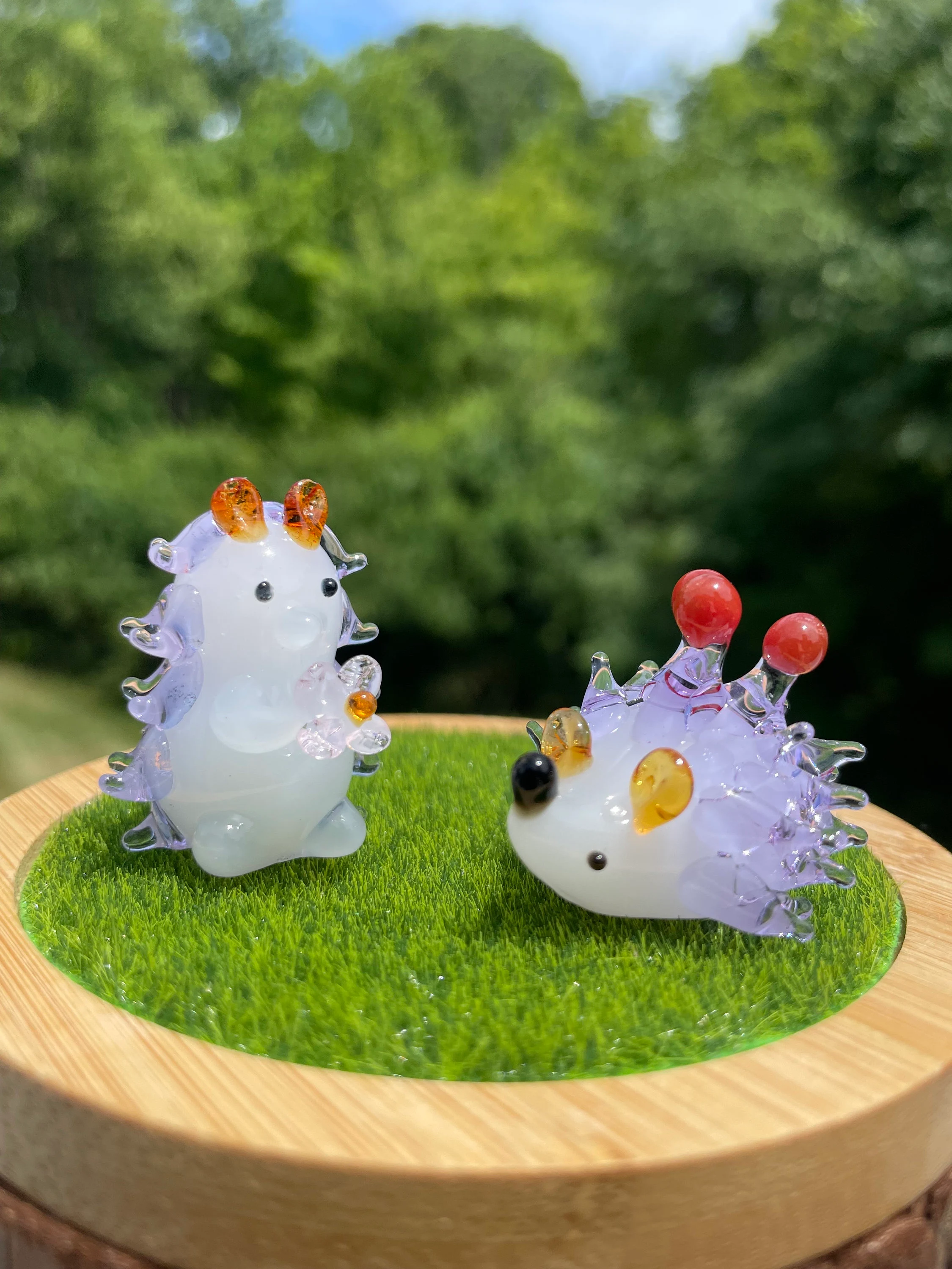 Handcrafted Glass Hedgehog Ornament - A Gift for Animal Lovers