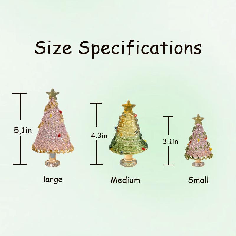 Handcrafted Glass Tree Figurines Decorative Sculptural Trees for Tabletop Display