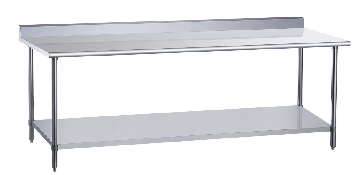 DCSTW-3060B Stainless Steel Work Table with Backsplash - 60 in. Wide