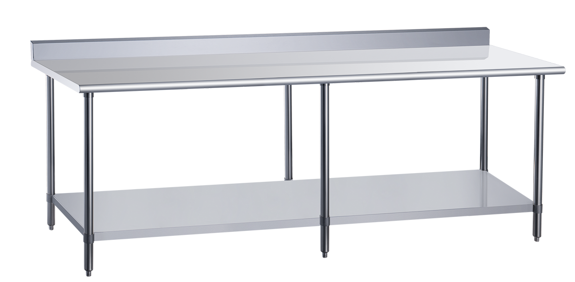 DCSTW-3072B Stainless Steel Work Table with Backsplash - 72 in. Wide