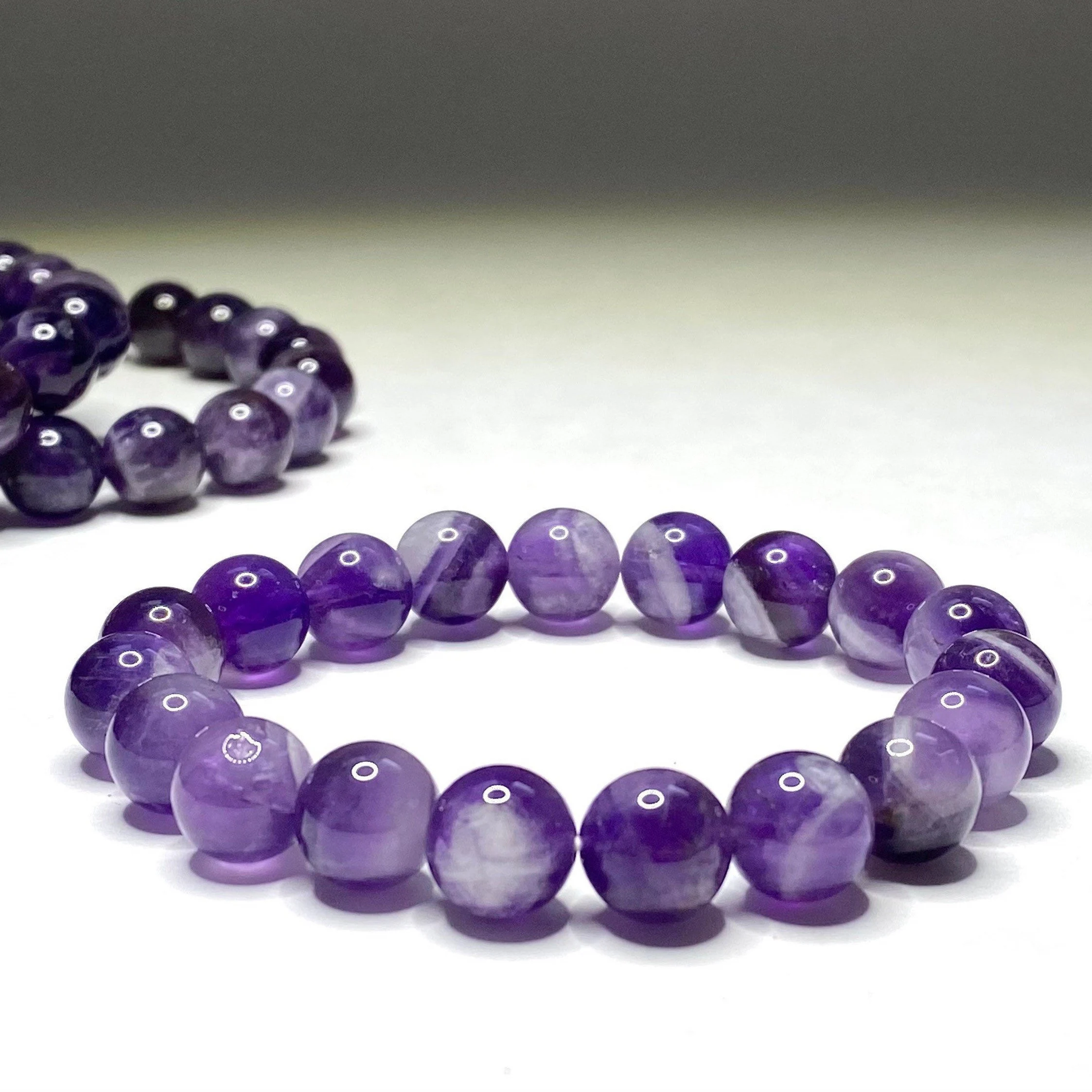 Amethyst Beaded Bracelet - Gemstone Jewelry for Soothing Body and Mind