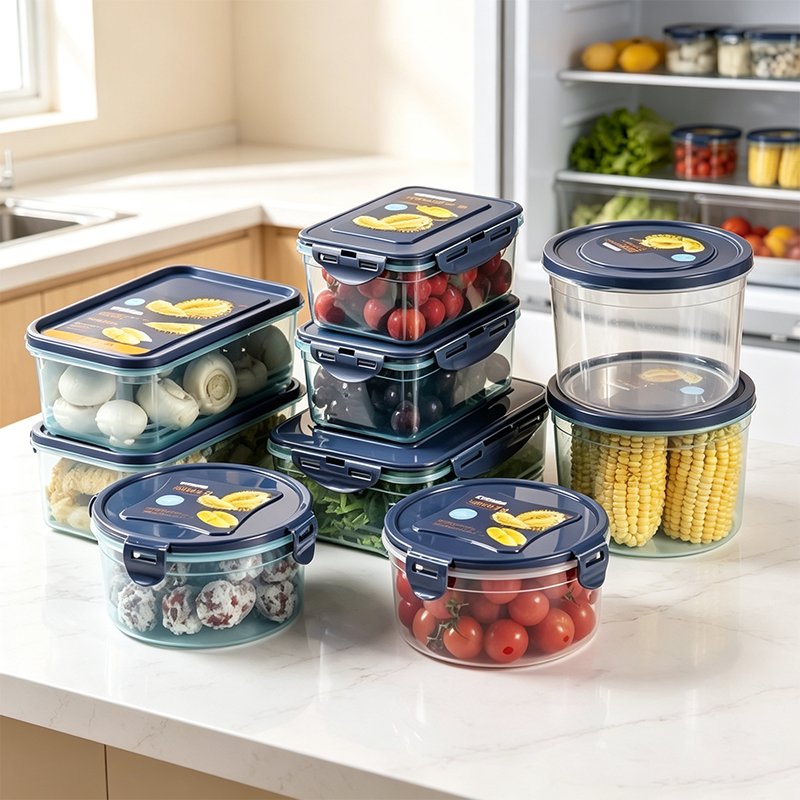 9‑Pack Airtight Food Storage Containers, Leak‑Proof Plastic Meal Prep Containers, Microwave Freezer Safe Kitchen Food Organizer Set
