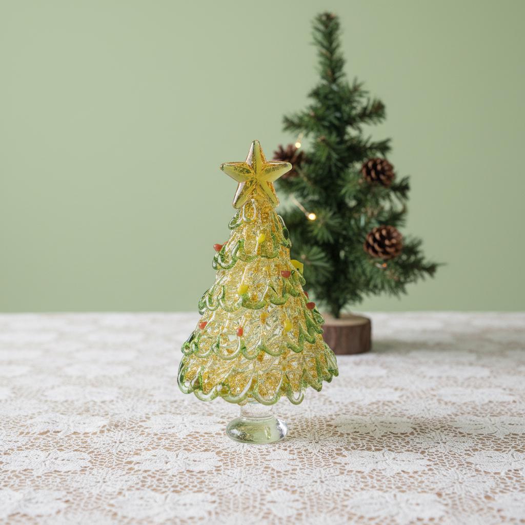 Handcrafted Glass Tree Figurines Decorative Sculptural Trees for Tabletop Display