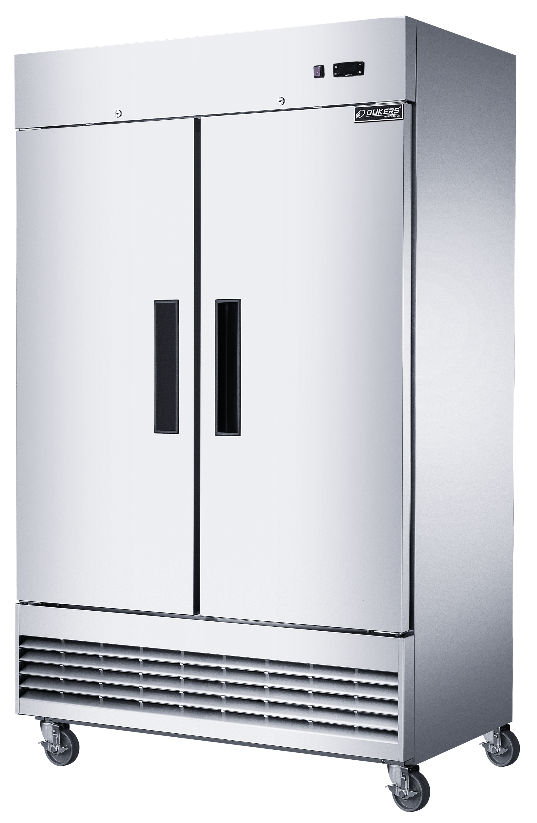 D47EF Compact 2-Door Commercial Freezer in Stainless Steel