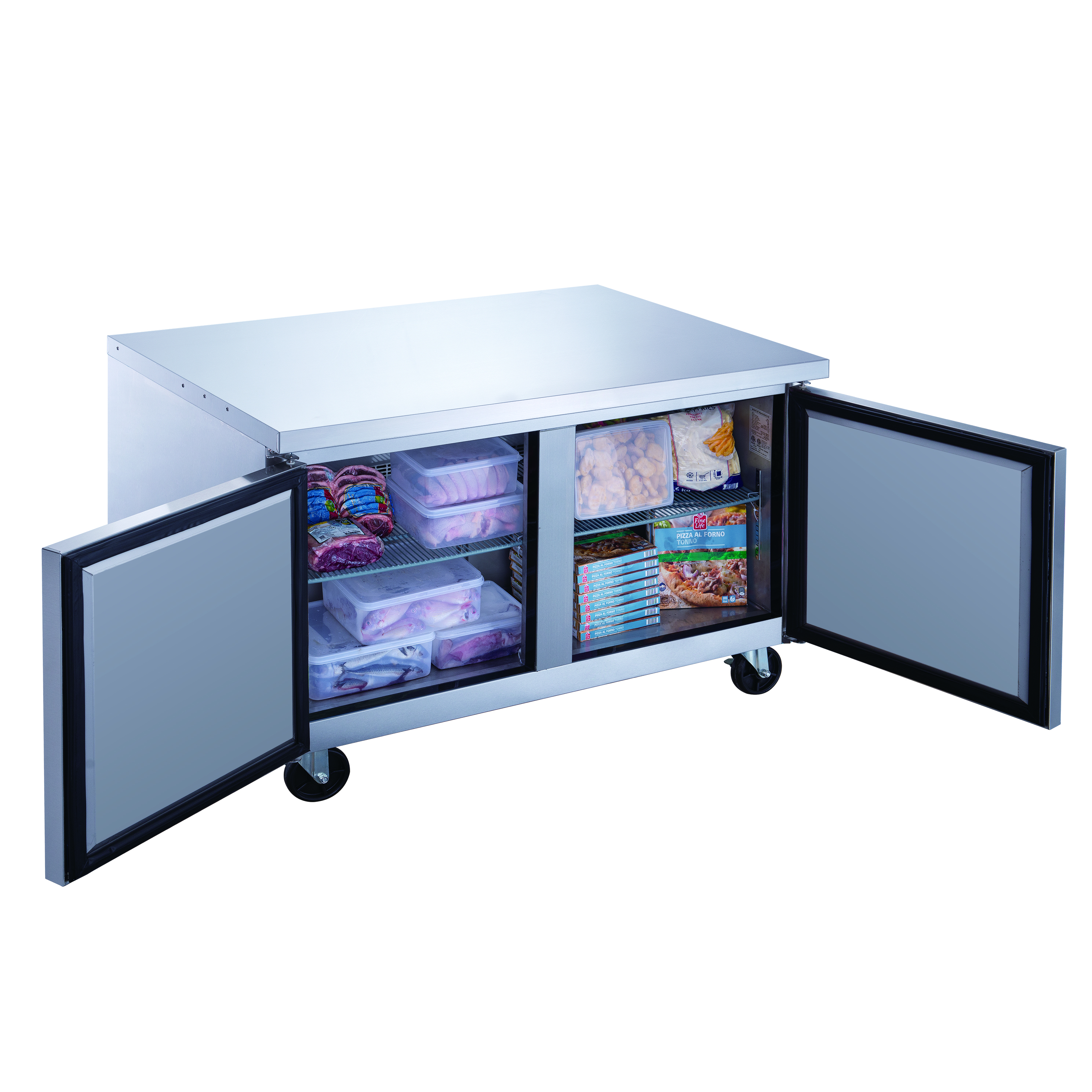 DUC48R 2-Door Undercounter Refrigerator in Stainless Steel/DUC48F 2-Door Undercounter Freezer in Stainless Steel