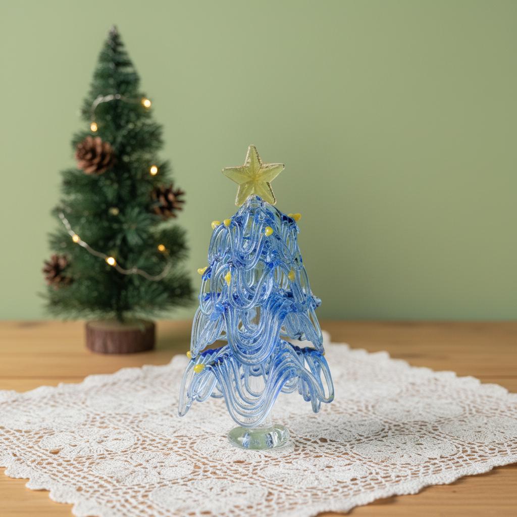 Handcrafted Glass Tree Figurines Decorative Sculptural Trees for Tabletop Display