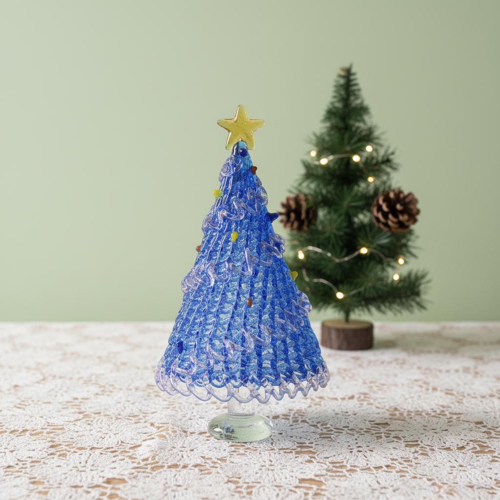 Handcrafted Glass Tree Figurines Decorative Sculptural Trees for Tabletop Display