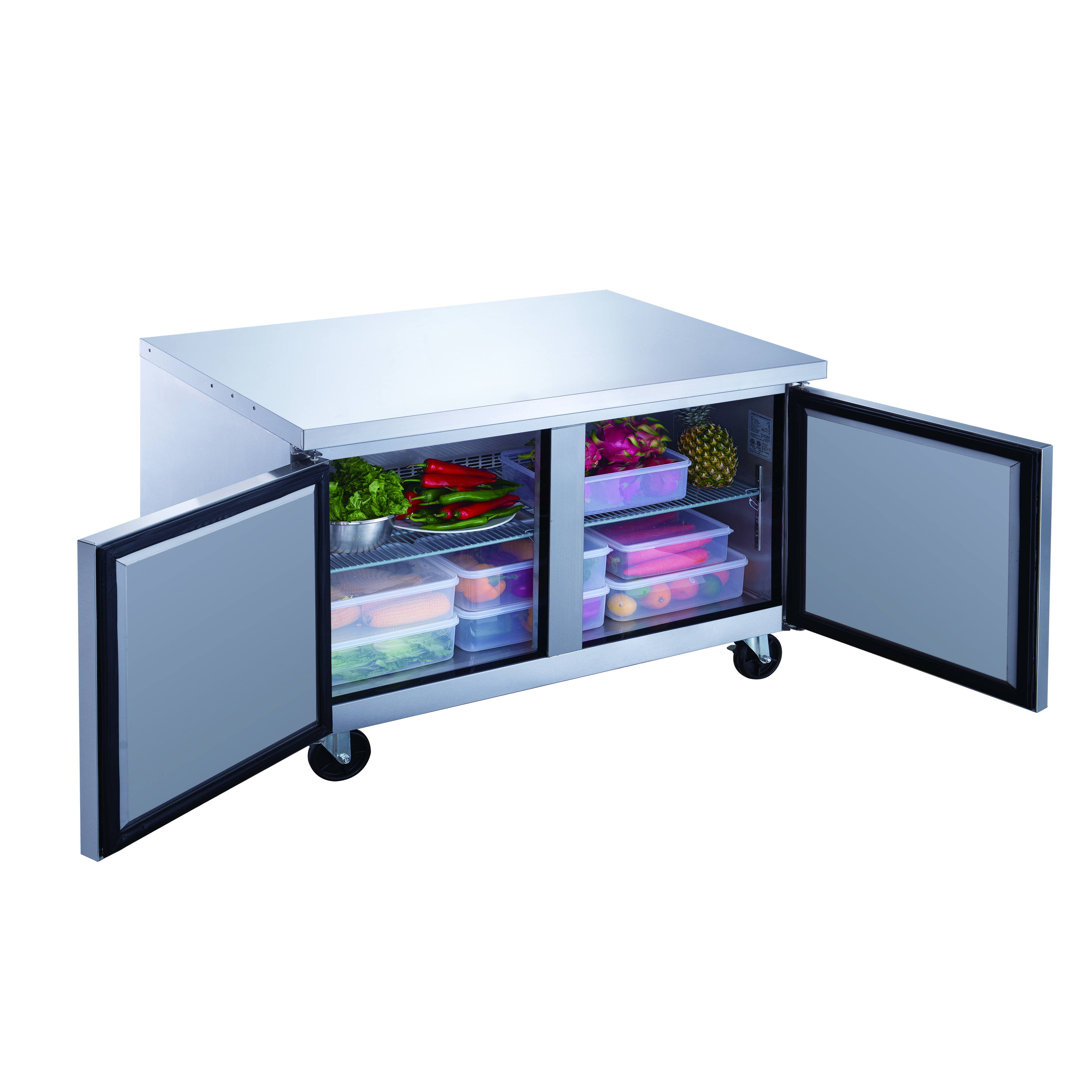 DUC36R 2-Door Undercounter Refrigerator in Stainless Steel/DUC36F 2-Door Undercounter Freezer in Stainless Steel