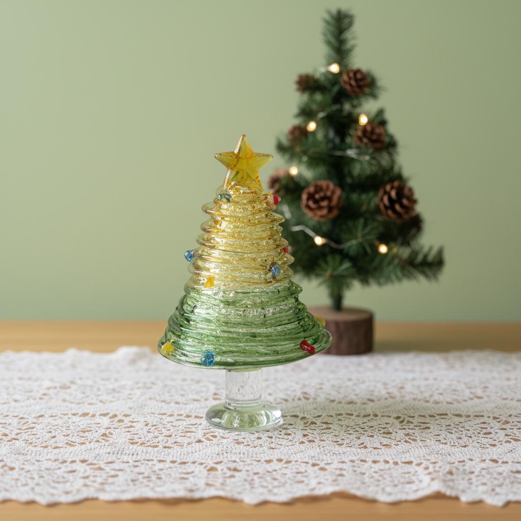 Handcrafted Glass Tree Figurines Decorative Sculptural Trees for Tabletop Display