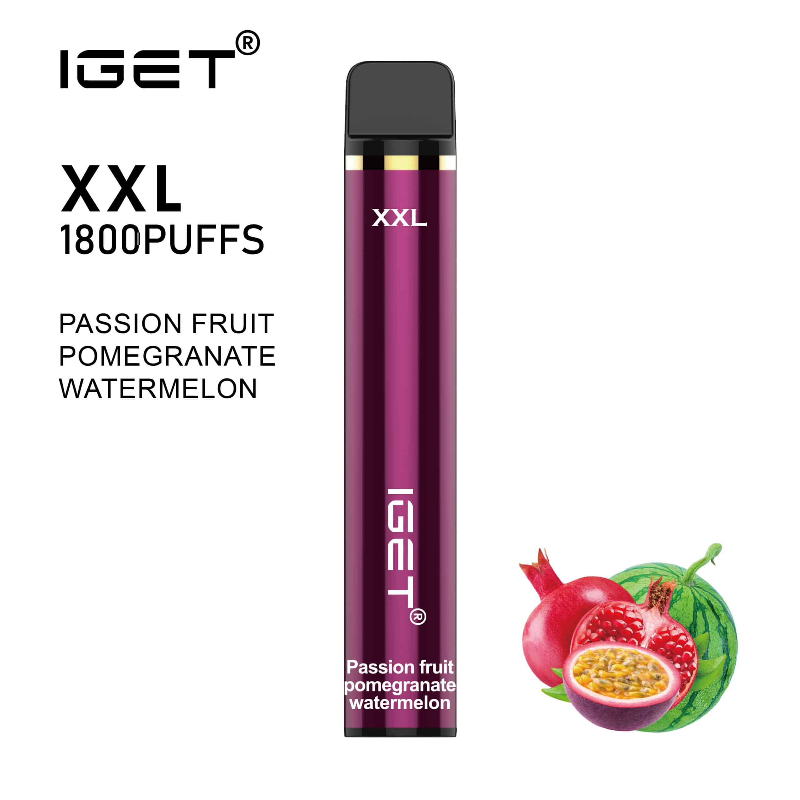 IGET XXL 1800 Puffs Passion Fruit Pomegranate Watermelon