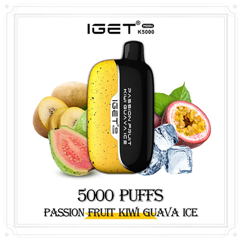 IGET Moon 5000 Puffs Passion Fruit Kiwi Guava Ice