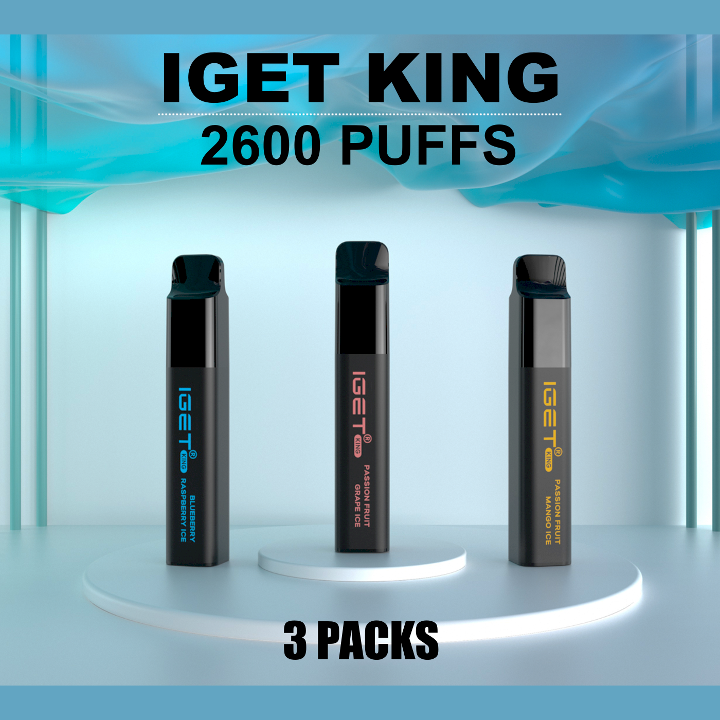 IGET King - 2600 Puffs - 3 Pack