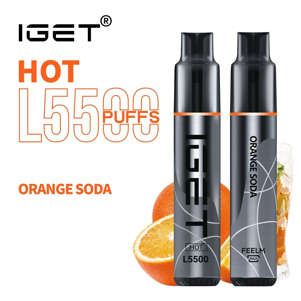 IGET Hot - 5500 Puffs Orange Soda