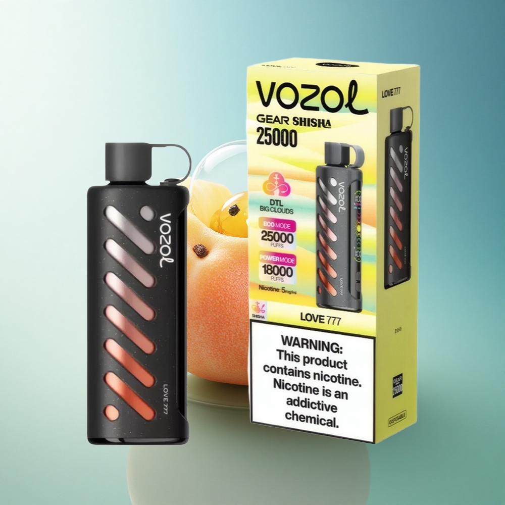 VOZOL Gear Shisha 25000 Puffs Love 777 Dual Mesh 1000mAh 5mg Nicotine