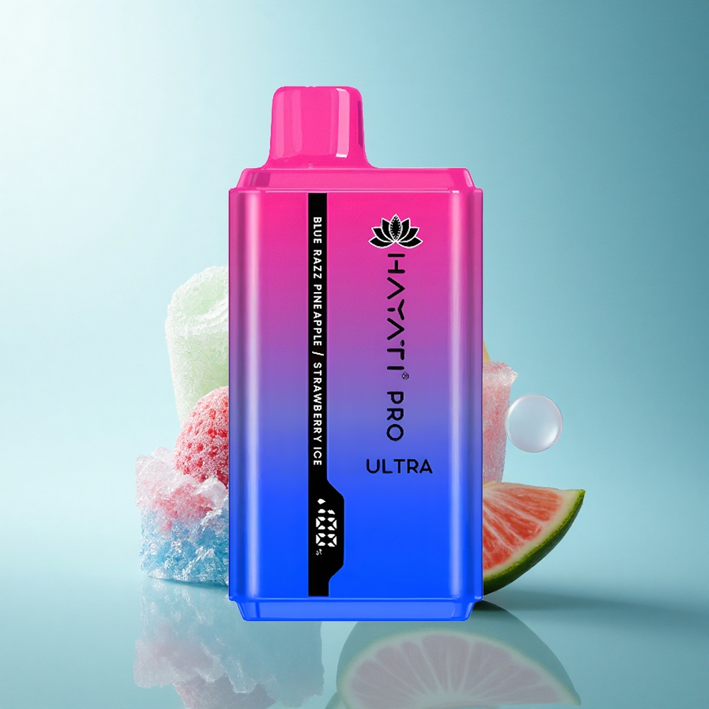 Hayati Pro Ultra 15000 Puffs Blue Razz Pineapple Strawberry Ice with 850mAh Battery and 2% Nicotine