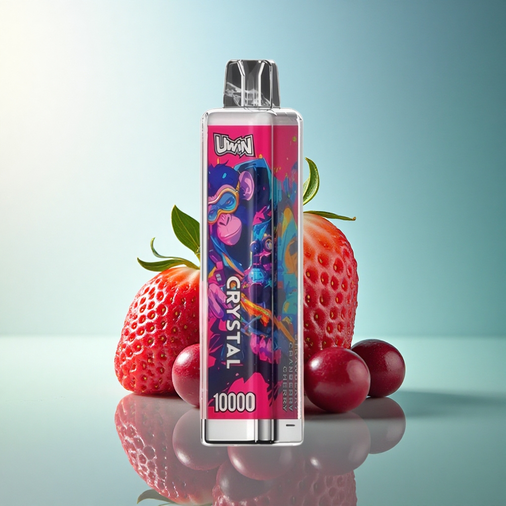 Uwin Crystal 10000 Puffs Strawberry Cranberry Cherry 18ml RGB 650mAh