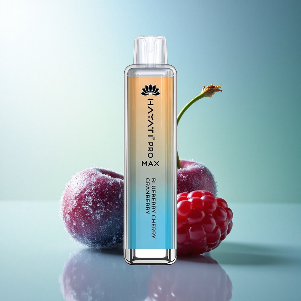 Hayati Pro Max 4000 Puffs Blueberry Cherry Cranberry Dual Mesh Coil 1400mAh Rechargeable