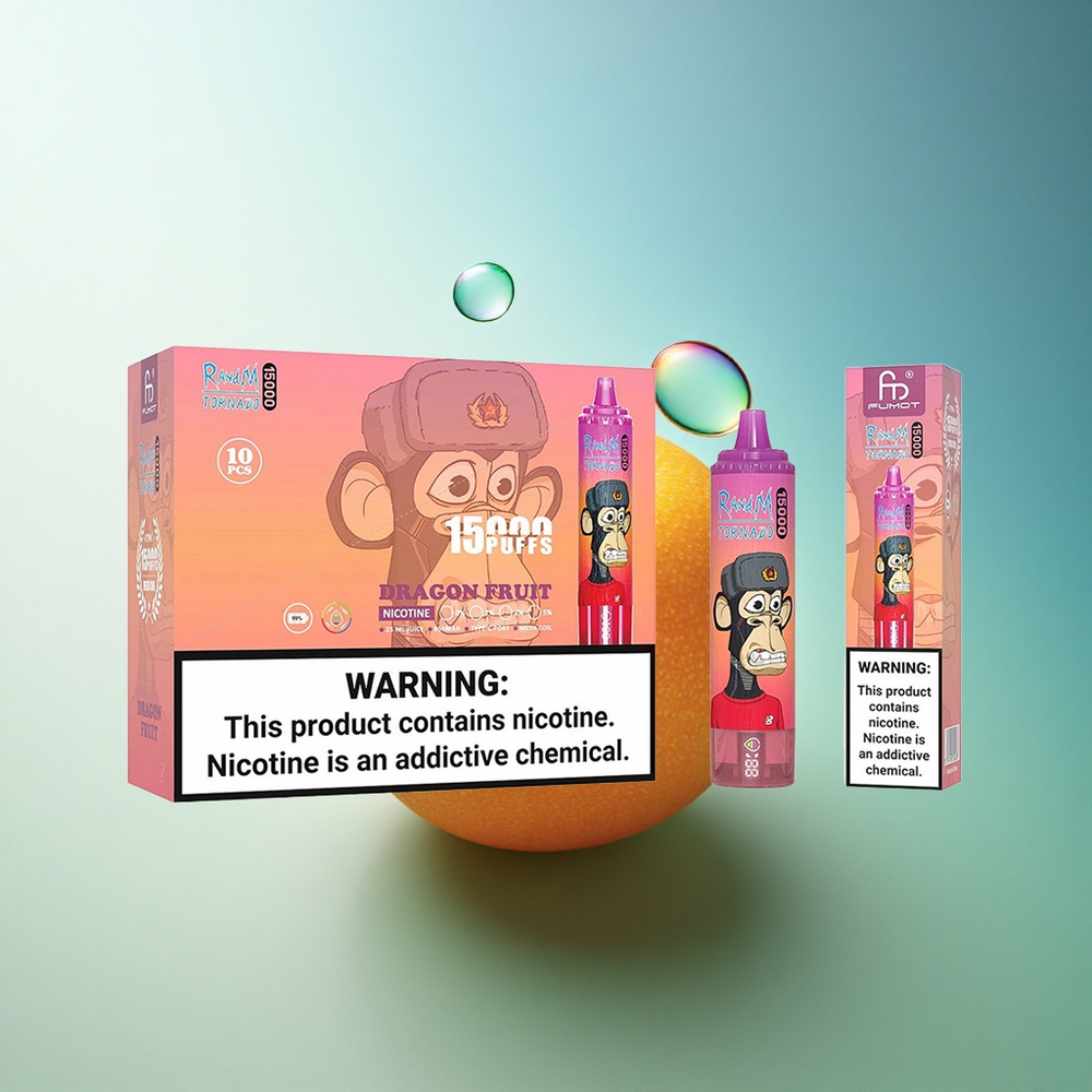 RandM Fumot Tornado 15000 Puffs Dragon Fruit Mesh 25ml 5% Nicotine