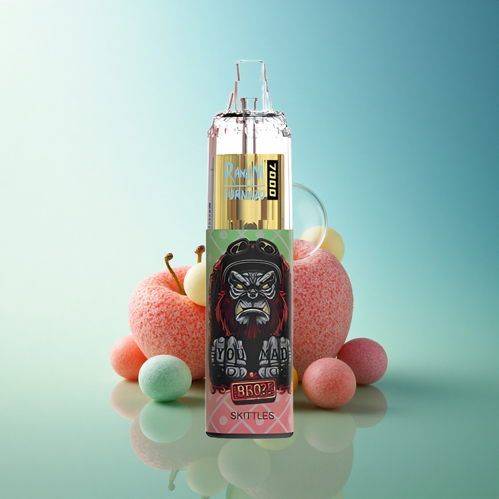 RandM Fumot Tornado 7000 Puffs Skittles Mesh Coil 850mAh Nicotine-Free