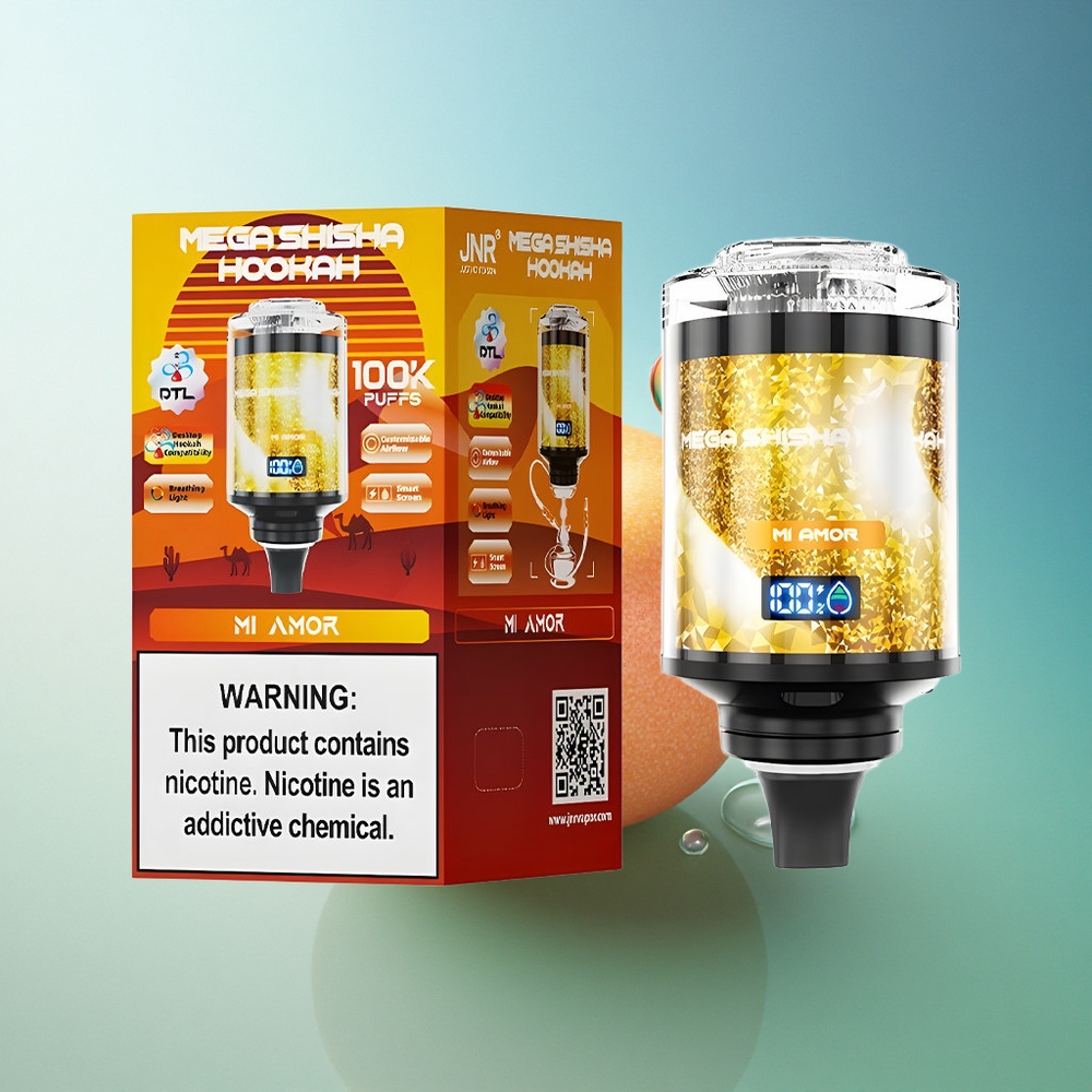 JNR Mega Shisha Hookah 100K Mi Amor 2200mAh 60ml 2% Nicotine