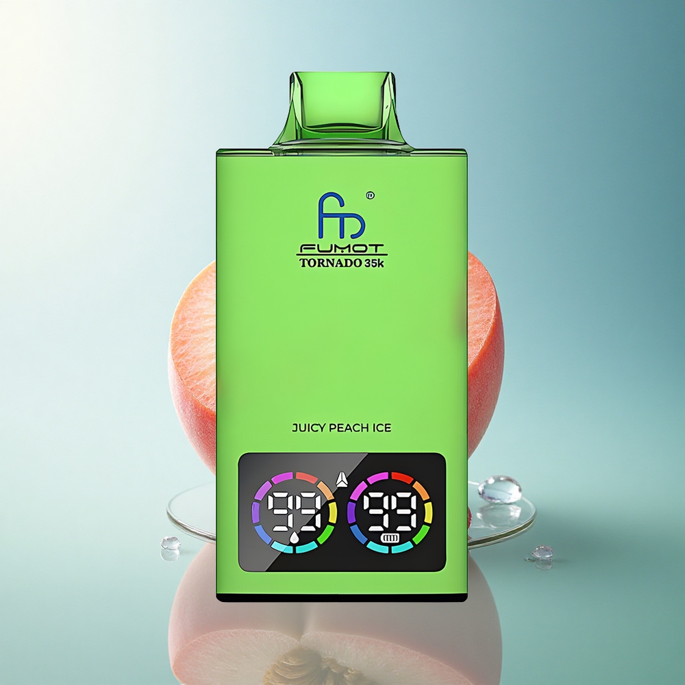 Fumot Tornado 35000 Puffs Juicy Peach Ice Dual Mesh Fast Charging 700mAh