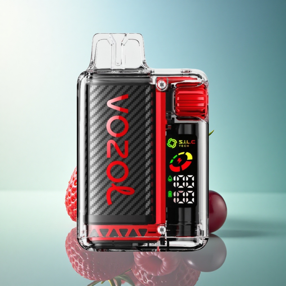 VOZOL Vista 20000 Puffs Strawberry Raspberry Cherry 650mAh 2% Nicotine S.i.L.C Tech Dual Mesh Coil