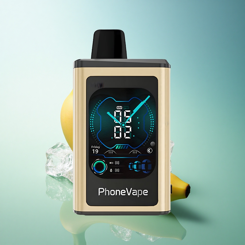 JNR PhoneVape 30000 Banana Ice Adjustable Airflow 850mAh Nicotine 2% 5%