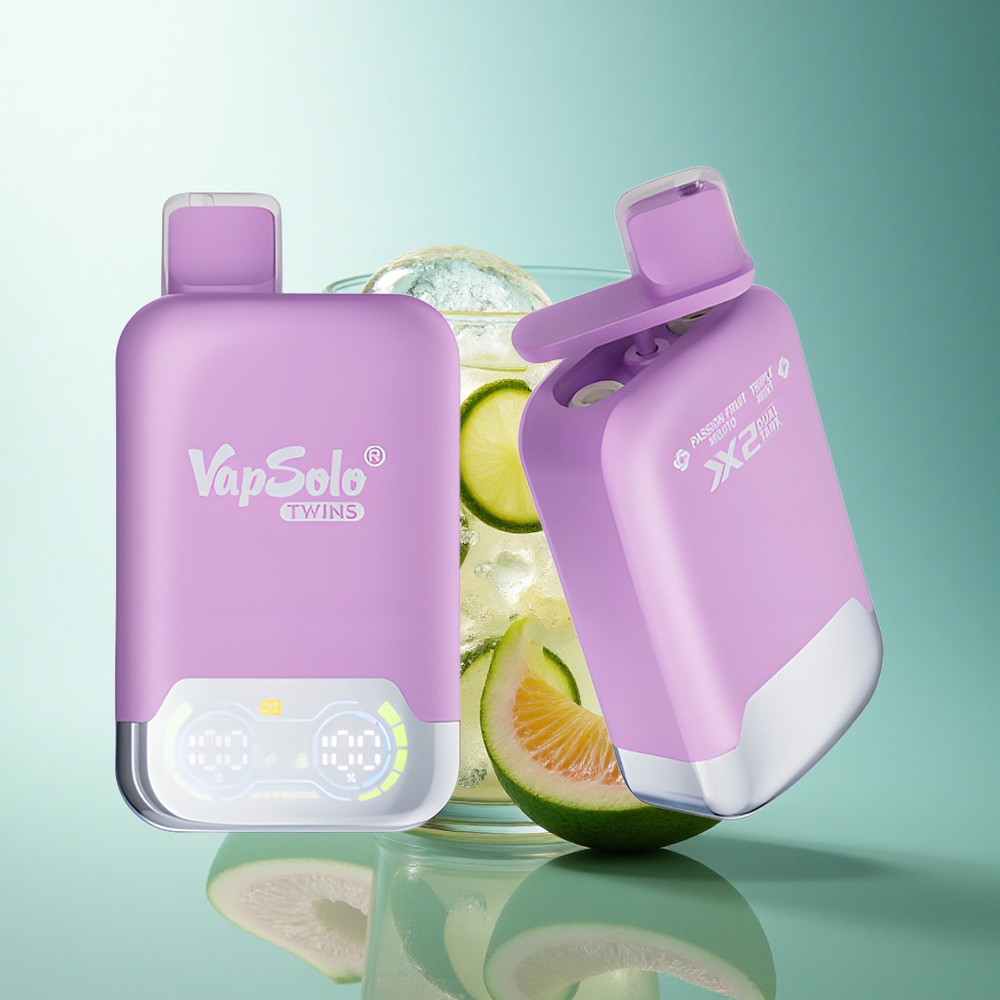 Vapsolo Twins 20000 Puffs Passion Fruit Mojito & Triple Mint Dual Tank 40ml E-Liquid 20mg Nicotine
