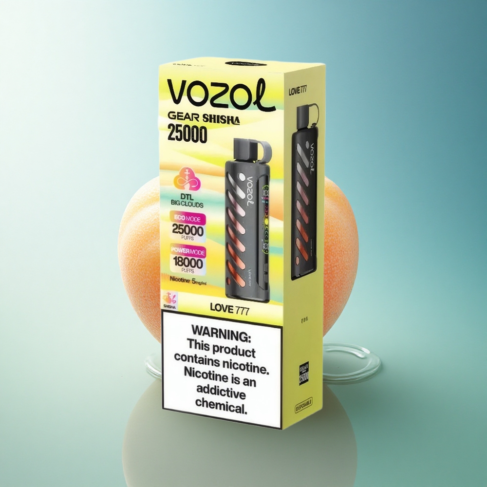 VOZOL Gear Shisha 25000 Puffs Love 777 Dual Mesh 1000mAh 5mg Nicotine