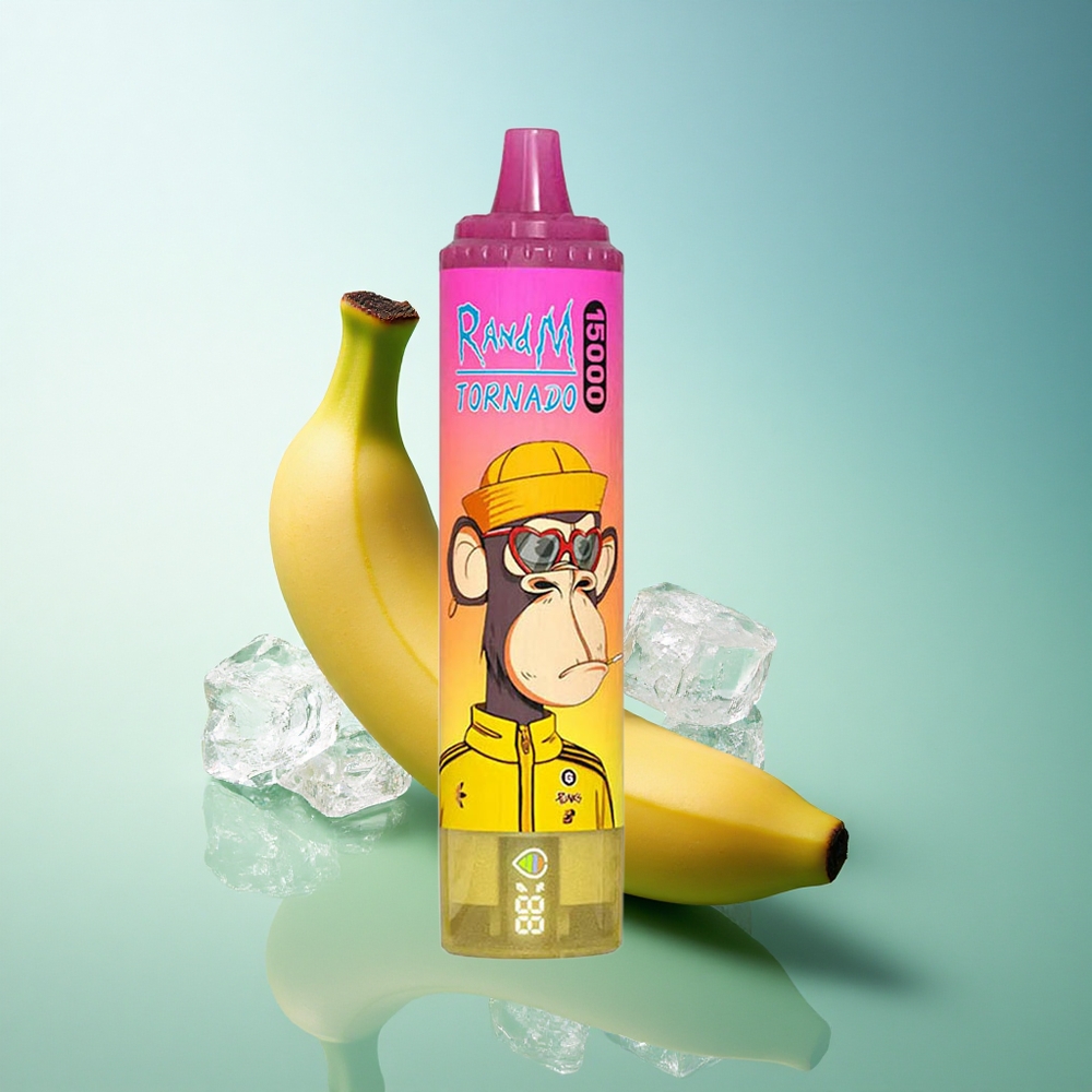 RandM Fumot Tornado 15000 Puffs Banana Ice 25ml Mesh 850mAh