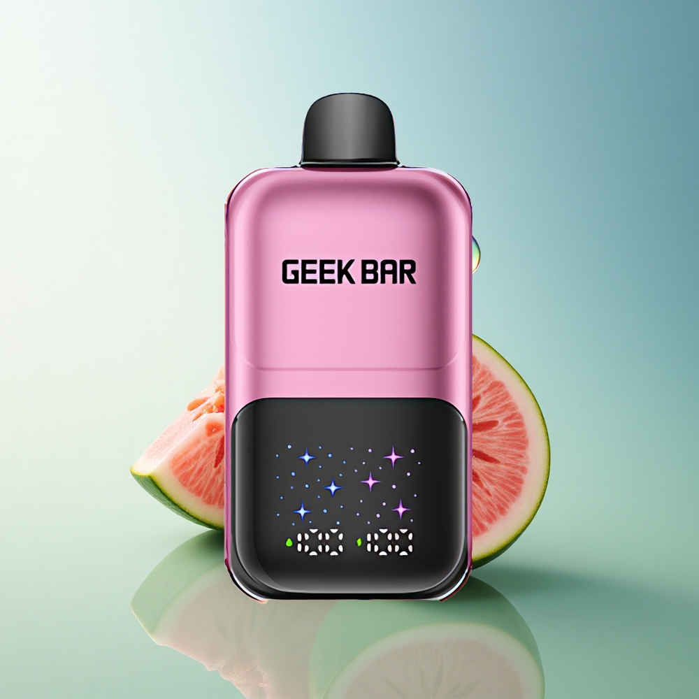 GEEK BAR 2GO 20ml 50000 Puffs Peach & Watermelon Dual Tank 20mL Rechargeable Nicotine Salt 5%