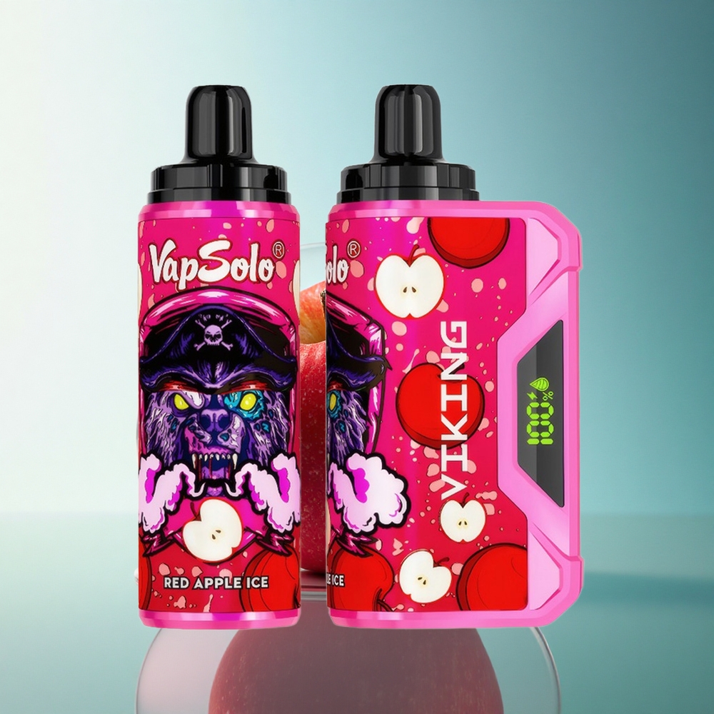 VapSolo VIKING 12000 Puffs Red Apple Ice 22ml Nicotine 20mg/ml Type-C