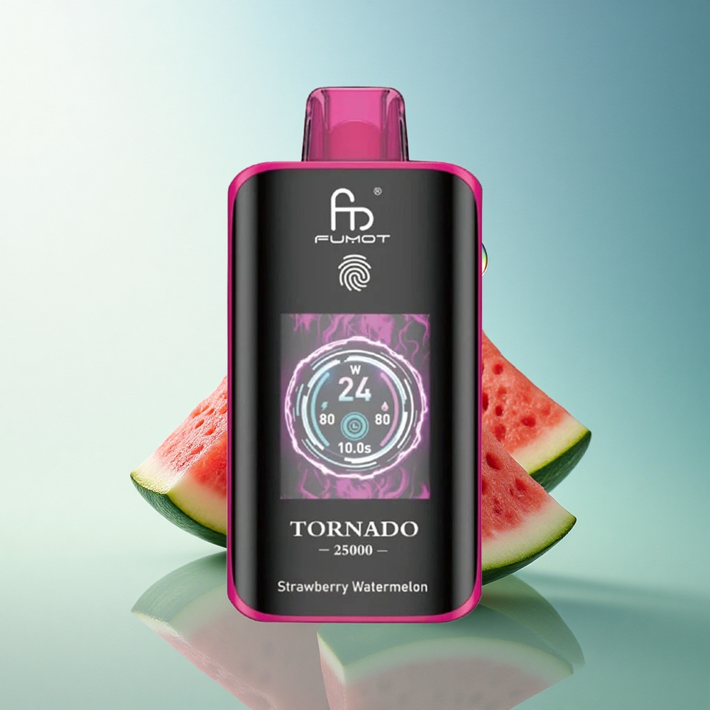 Fumot Tornado 25000 Puffs Strawberry Watermelon HD Screen 700mAh 20ml