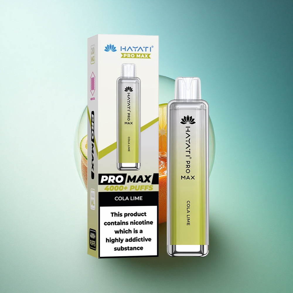 Hayati Pro Max 4000 Puffs Cola Lime Dual Mesh 1400mAh Rechargeable