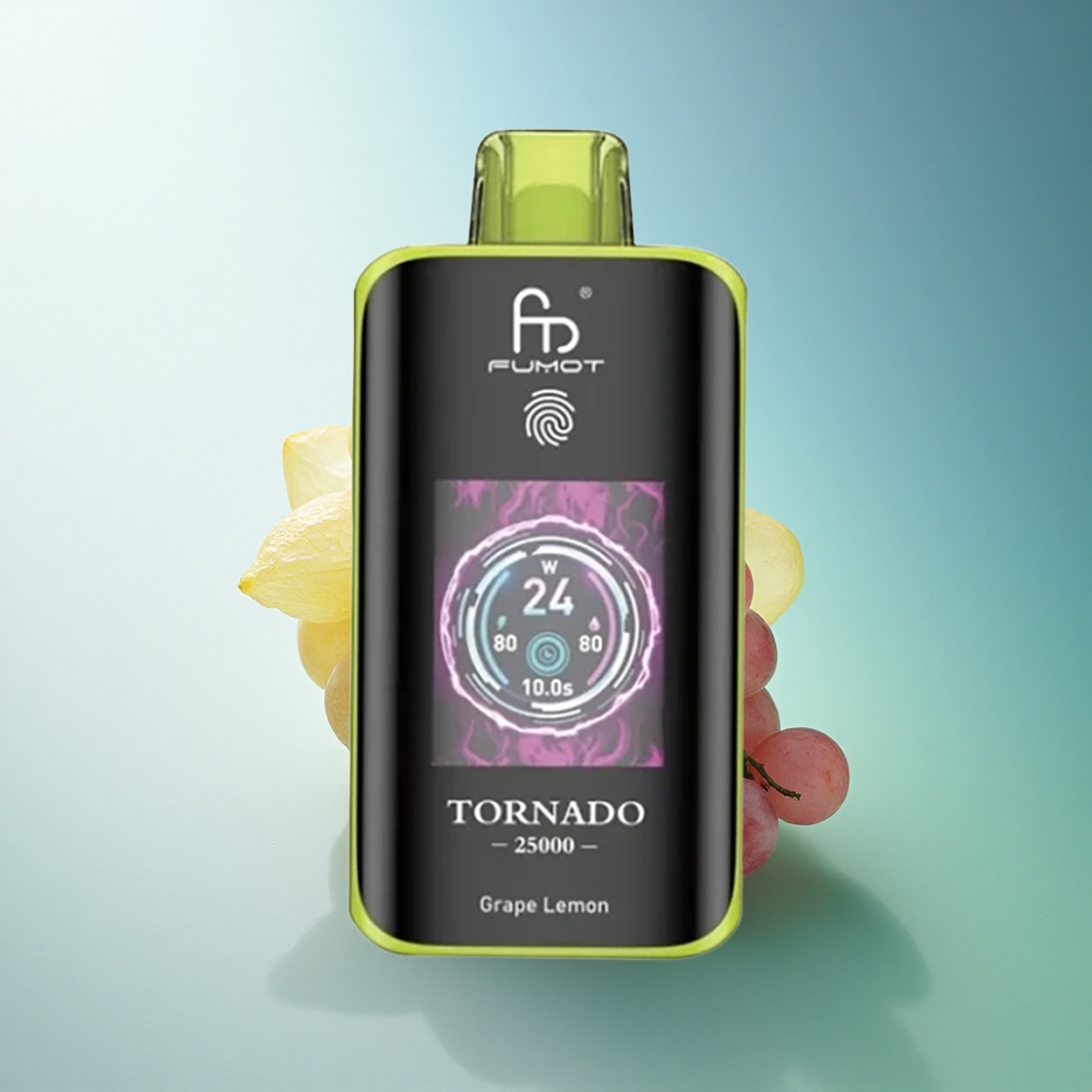 Fumot Tornado 25000 Puffs Grape Lemon HD Screen 700mAh 20ml