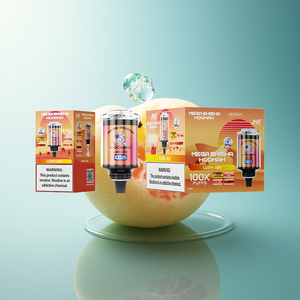JNR Mega Shisha Hookah 100K Lush Ice 2200mAh 60ml 2% Nicotine