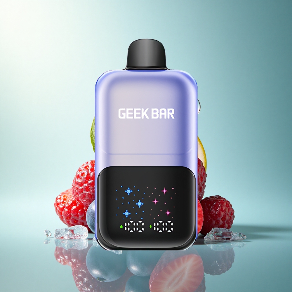 GEEK BAR 2GO 20ml 50000 Puffs Mixed Berries Ice Dual Tank Rechargeable 5% Nicotine