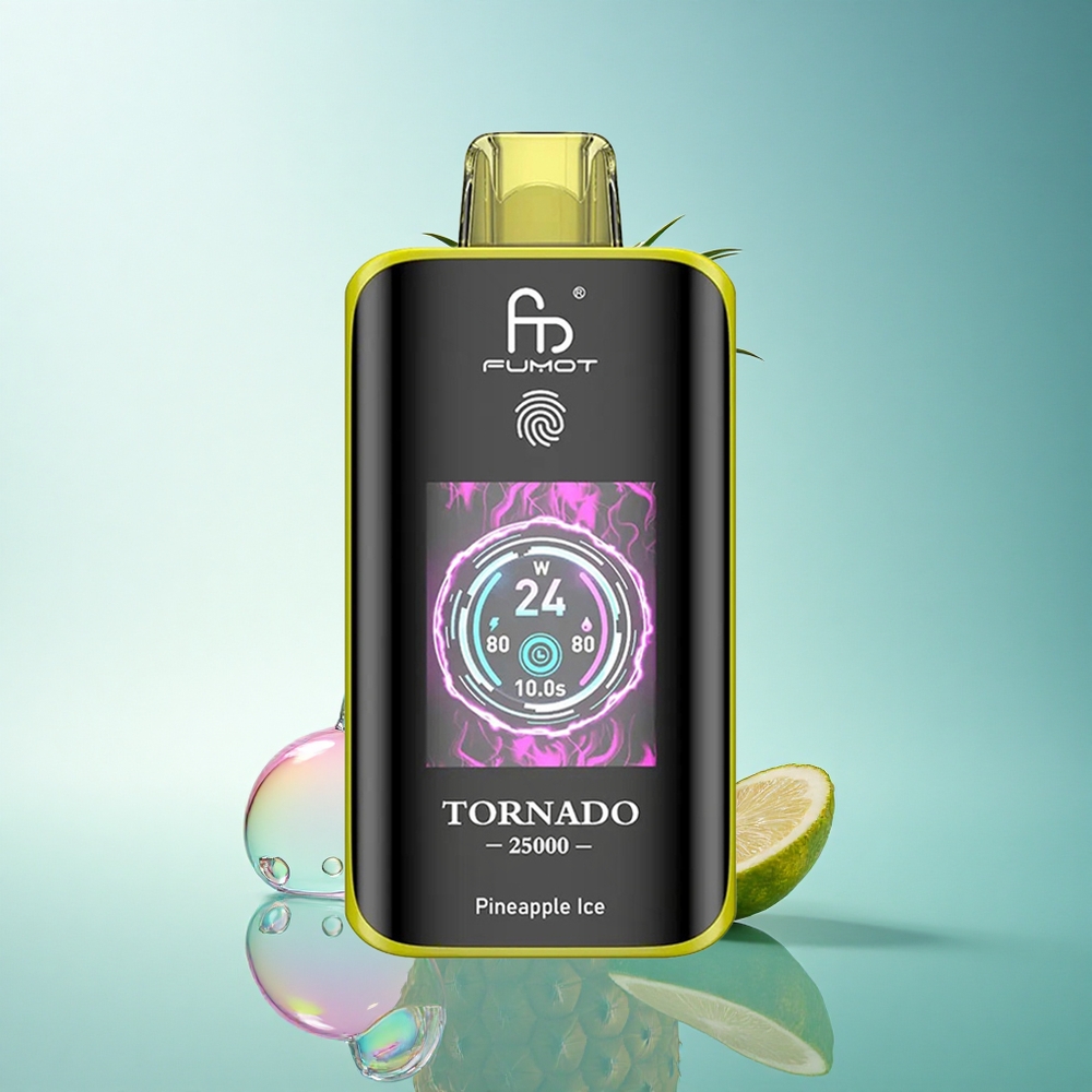 Fumot Tornado 25000 Puffs Pineapple Ice HD Screen 700mAh 20ml 5% Nicotine