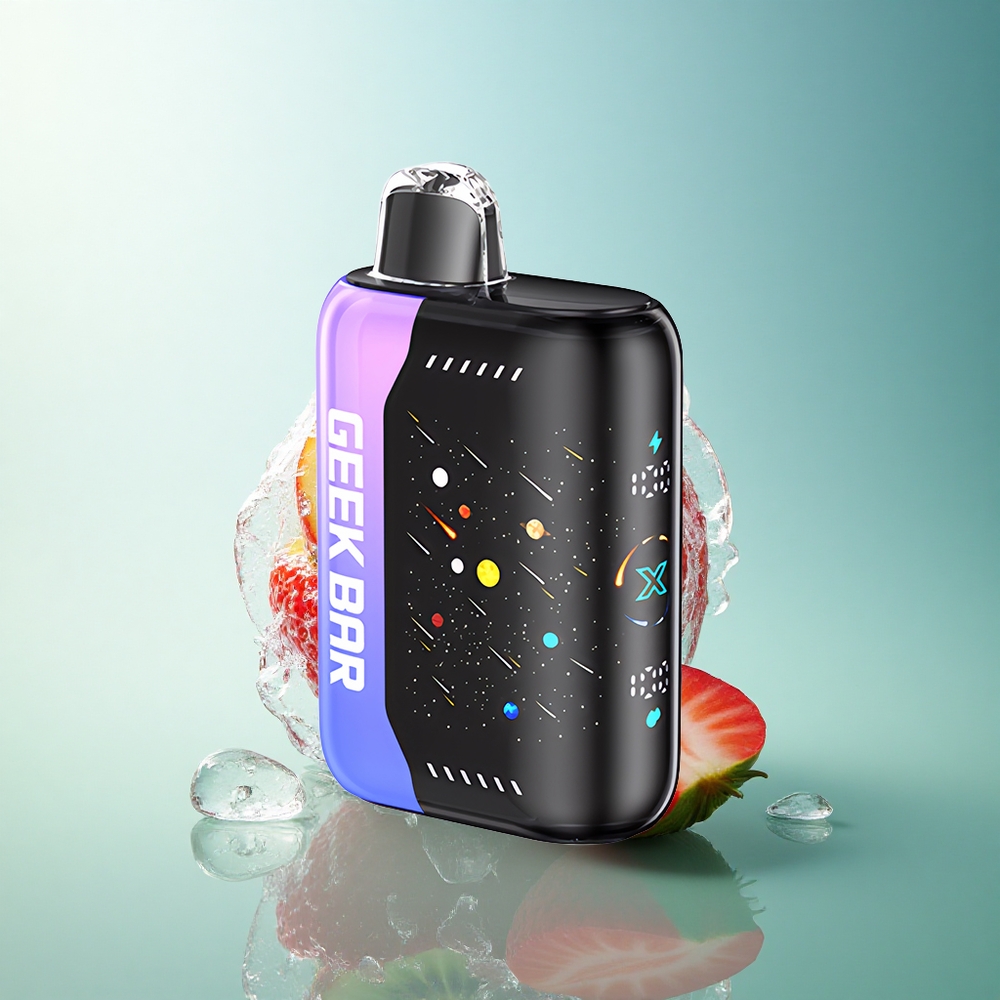 GEEK BAR Pulse X 42K Puffs Meteor Edition Strawberry Kiwi Ice Dual Mesh Coil 5% Nicotine