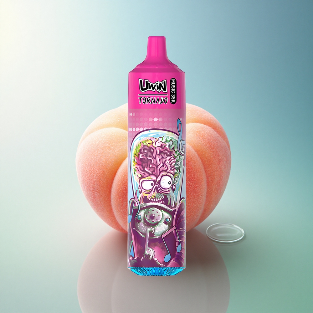 Uwin Tornado 35K Music Puffs Peach Berry Mesh 1.0 Ohm Nicotine 5% 600mAh