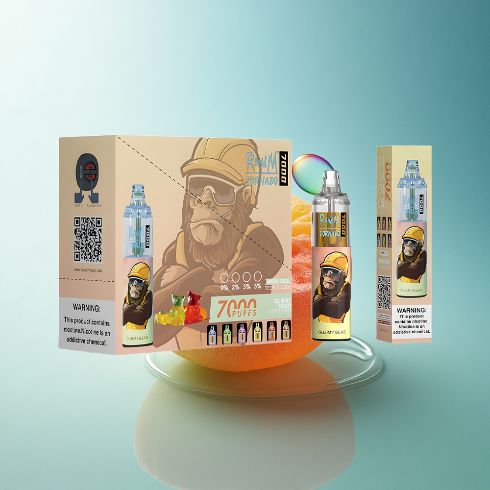 RandM Fumot Tornado 7000 Puffs Gummy Bear Mesh Coil 850mAh 5% Nicotine