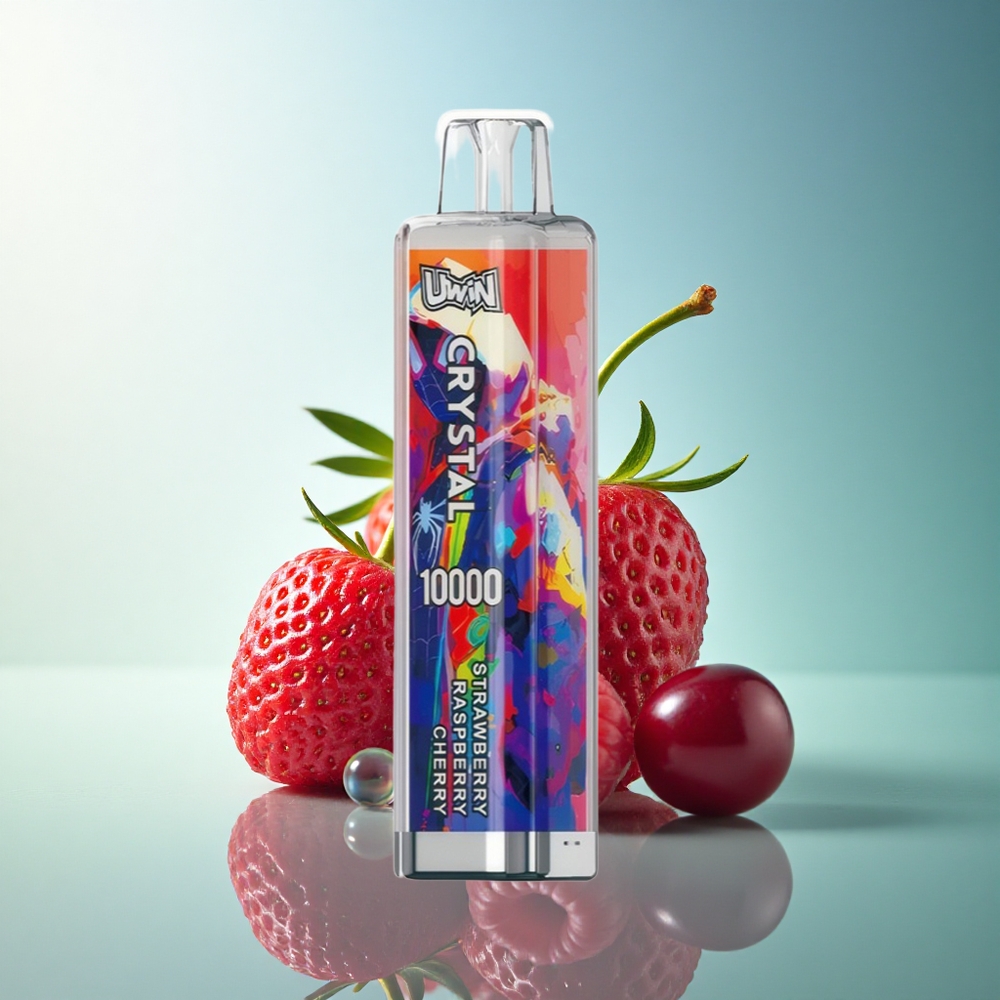 Uwin Crystal 10000 Puffs Strawberry Raspberry Cherry 18ml RGB 650mAh