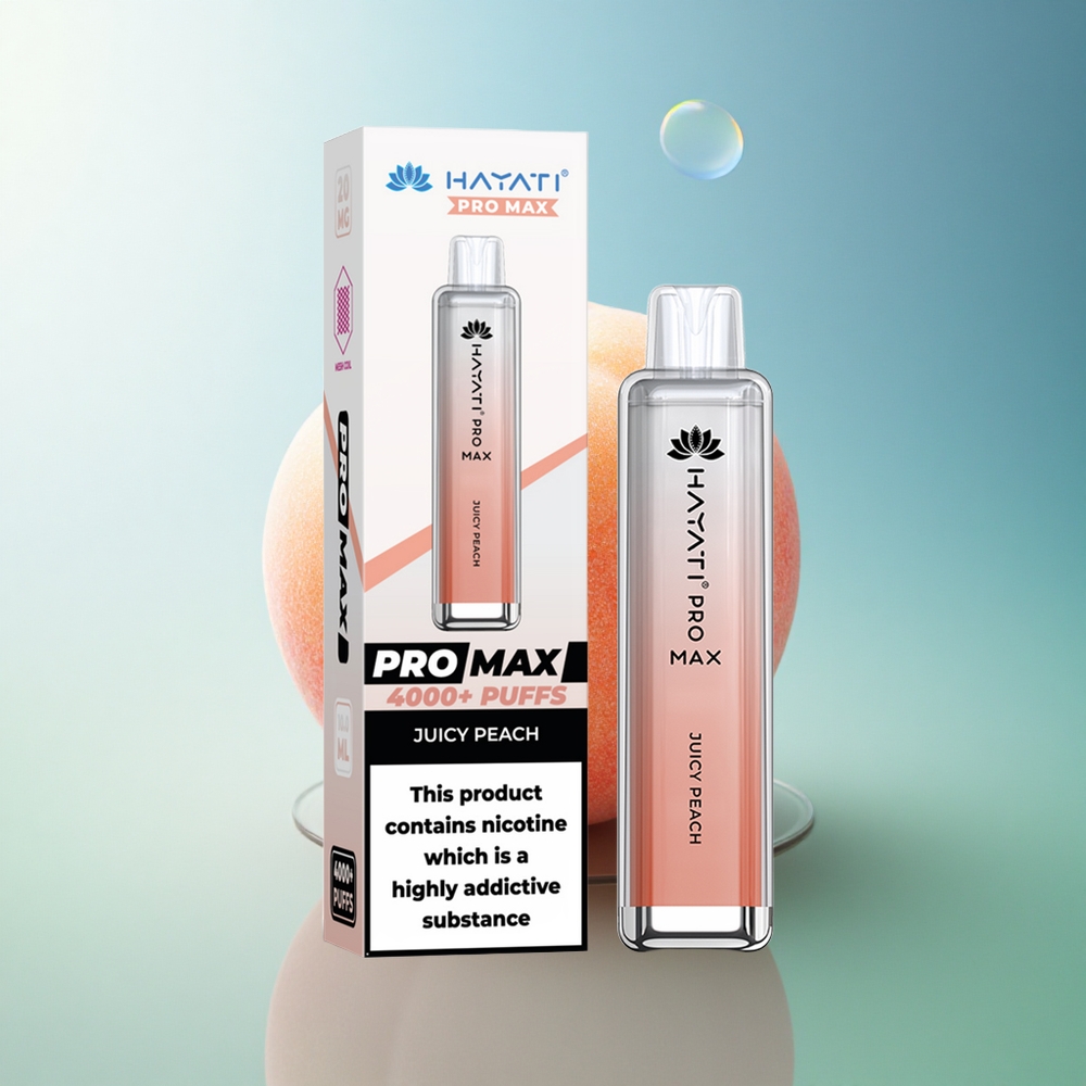Hayati Pro Max 4000 Puffs Juicy Peach Dual Mesh 1400mAh Disposable Vape