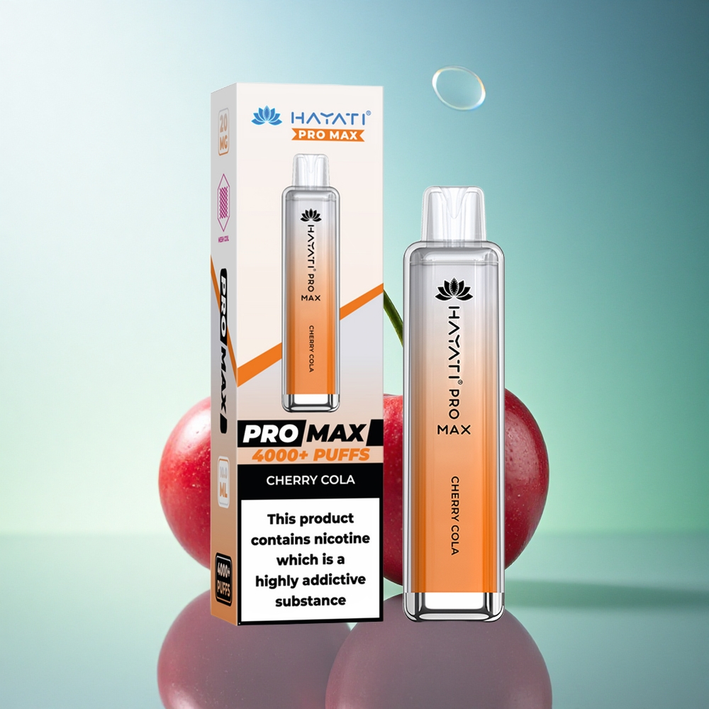 Hayati Pro Max 4000 Puffs Cherry Cola Dual Mesh 1400mAh Rechargeable